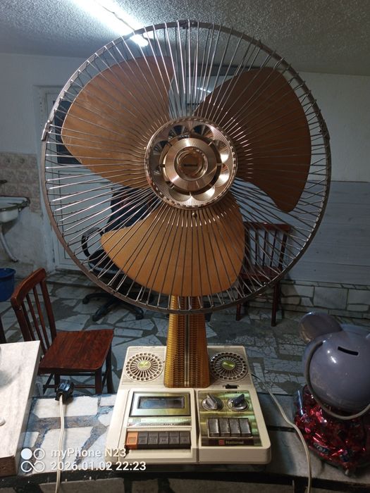 Ретро вентилатор National F-401C с КАСЕТОФОН – Колекционерски!