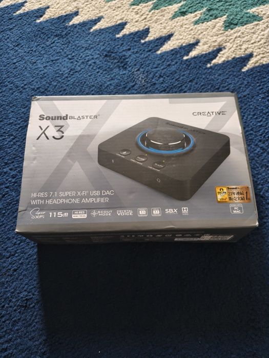 Placă de sunet Creative Sound Blaster X3 (utilizată doar o dată) + cadou cablu optic TOSLINK