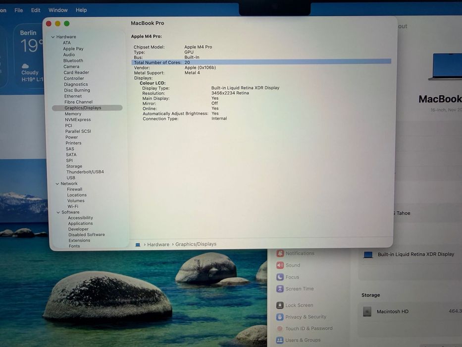 MacBook Pro 16" M4 PRO Chip 14-CPU/20-GPU/48GB RAM/512GB SSD