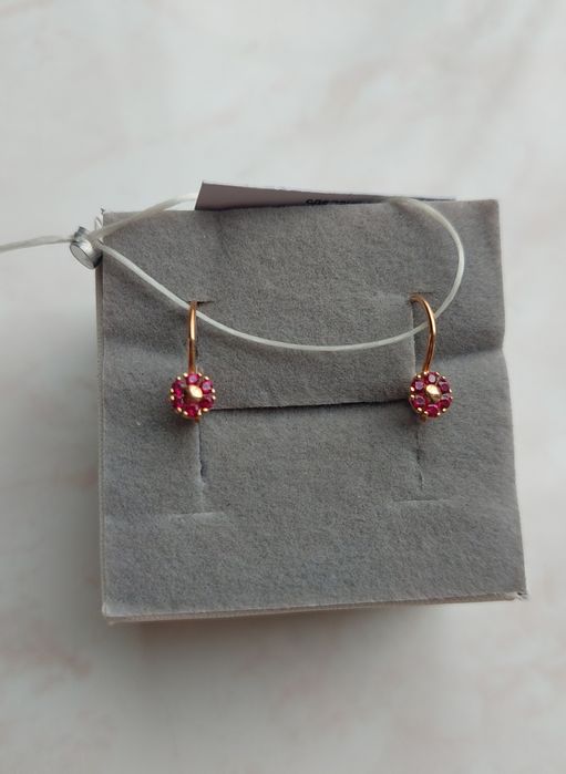 Золото серьги детские 585 пробы