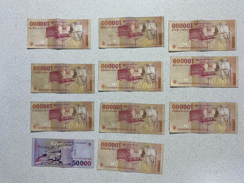 11 Bacnote LEI vechi din 1998