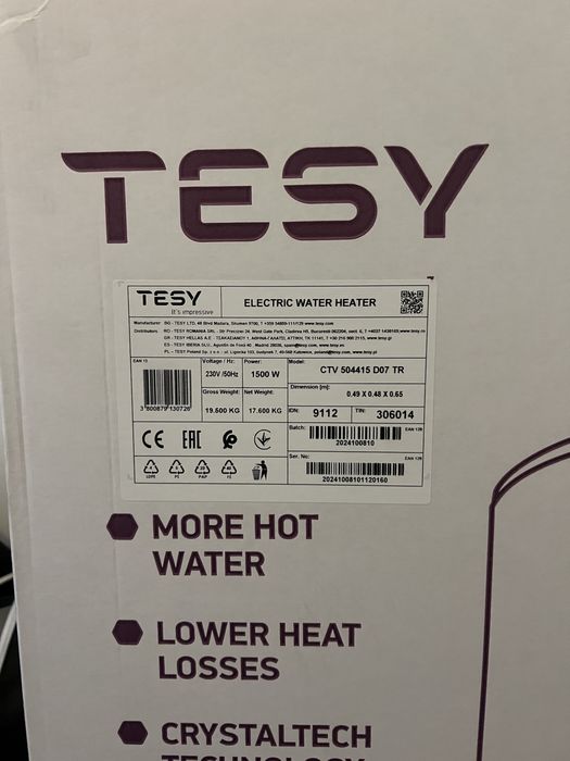 Boiler electric 50 l tesy
