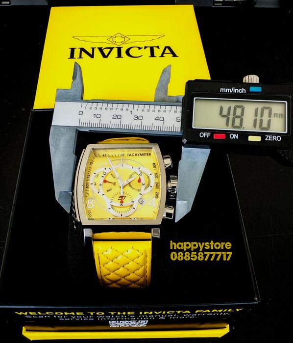 INVICTA S1 Rally Swiss Yellow 48 mm, Инвикта нов ръчен часовник