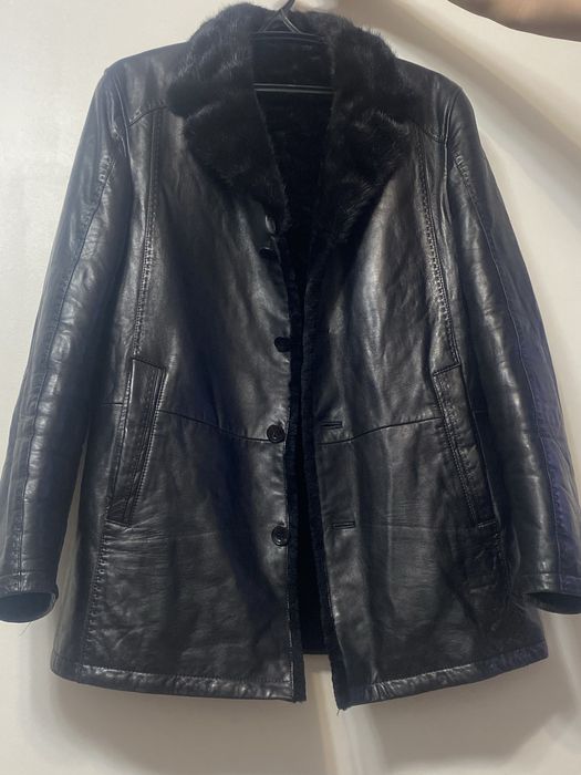 Кожаная дубленка