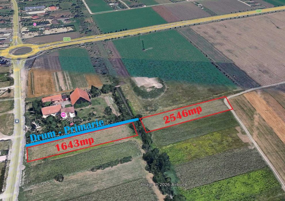 Teren 2545 Brasov Bartolomeu Nord Stupini la 100m de Strada Principala