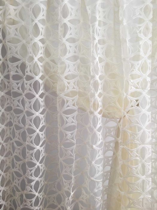 Двойни пердета, цвят екрю - код 63