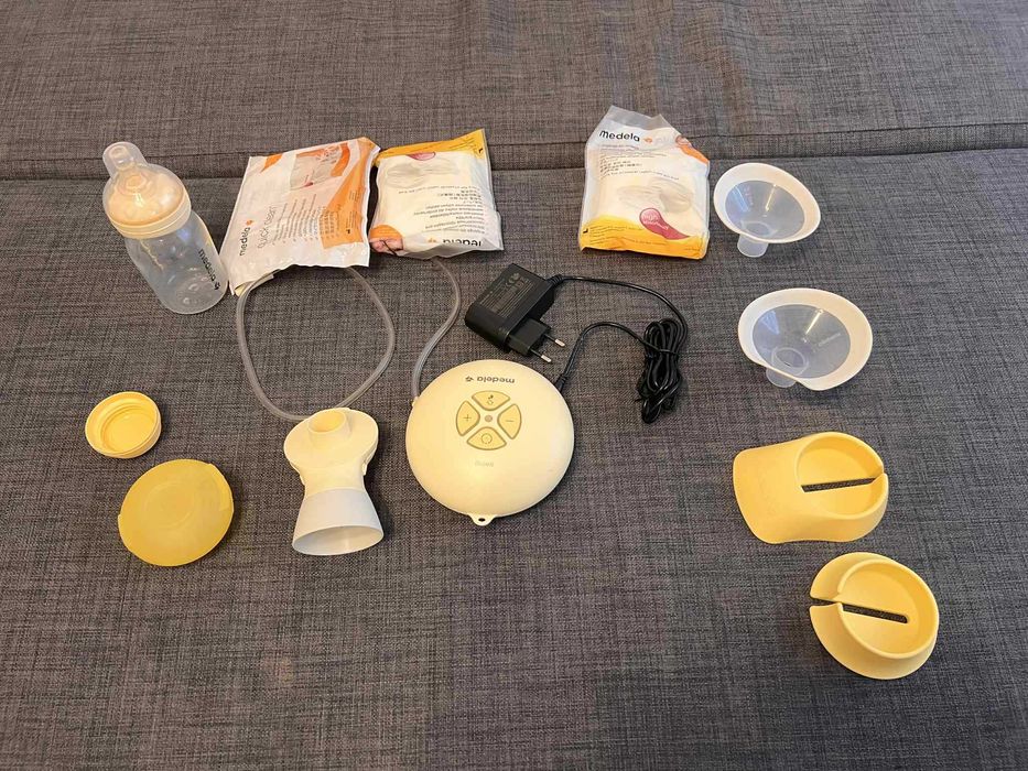 MEDELA Единична двуфазна електрическа помпа за кърма Swing Flex + шише