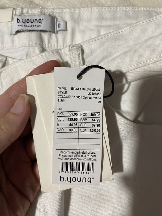 Blugi straight albi