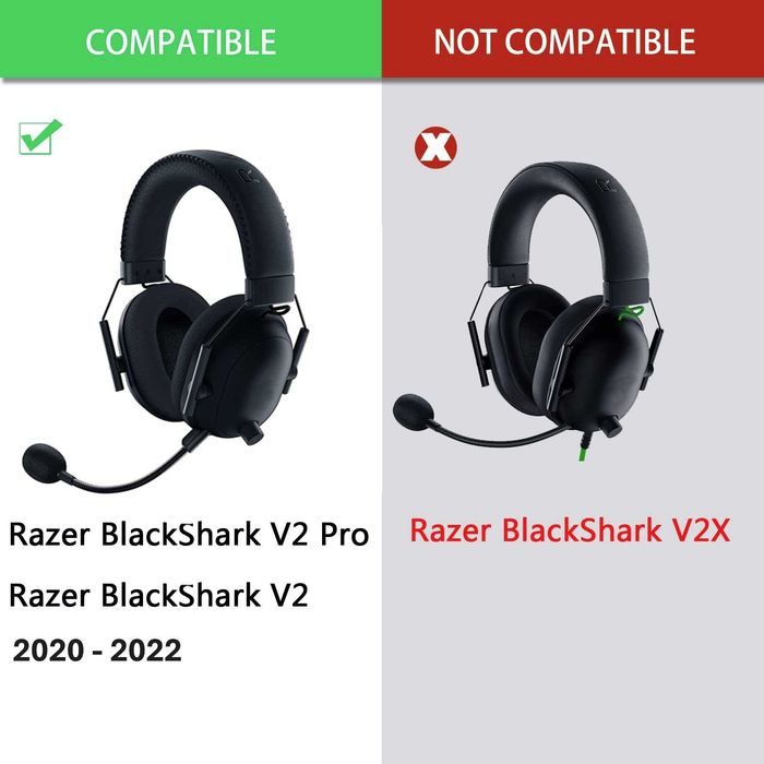 Set 2 bureti pentru casti Razer BlackShark V2 SE, USB, Pro (2020-2022)