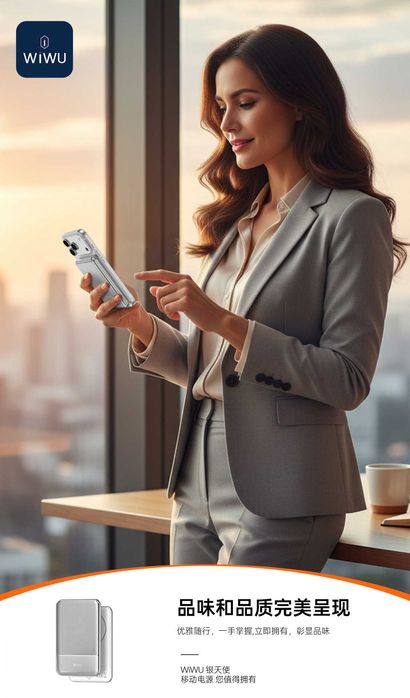 WiWU P088 Ультра Тонкий 5000mAh CCC Magnetic 20W Power Bank iPhone 17