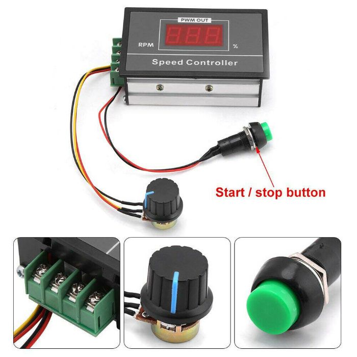 PWM 30A Variator turatie, regulator turatie motor DC 6-12-24-48V. Nou!