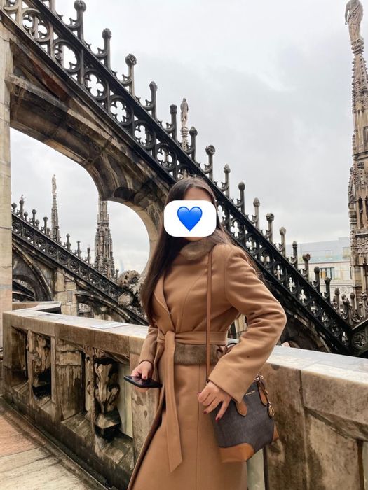 Пальто с норковым воротником