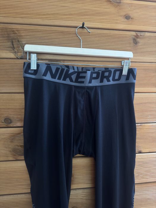 Оригинален мъжки компресионен клин Nike Pro L (Hyperwarm / Dri-Fit) Черен