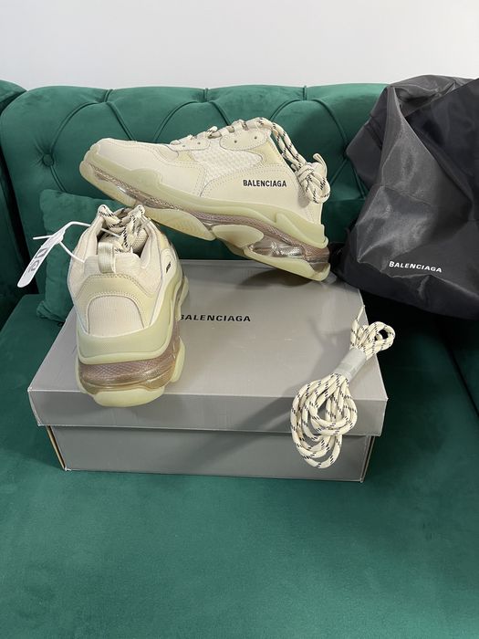 Adidasi Balenciaga Triple S Premium piele naturala