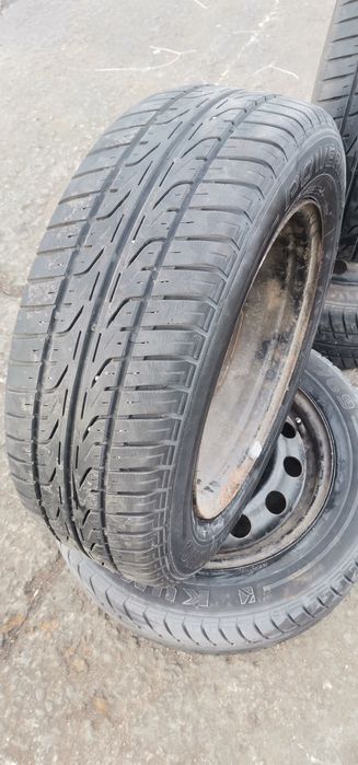 4 jante ford r14 4x108 et 47,5 cu anvelope vara 185 60 r14