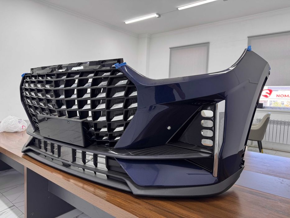X70 Plus передний бампер в сборе синий