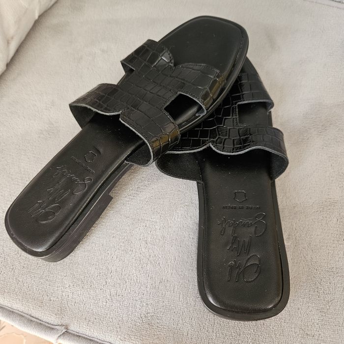 Дамски летни чехли OH MY SANDALS.етествена кожа ,38номер 15€.Нови