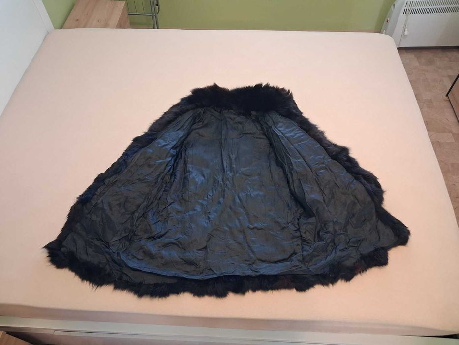 Женско зимно палто от естествена кожа с косъм - Размер L