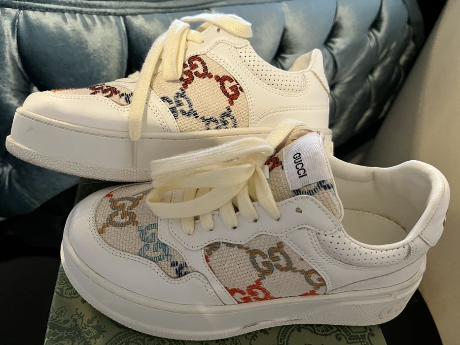 Adidasi Gucci, piele cusatura manuala
