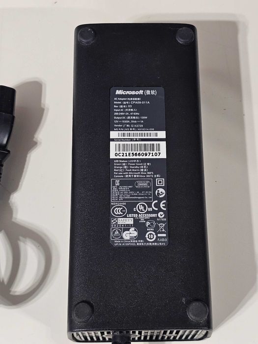 Alimentator Xbox 360 Slim Microsoft original CPA09 011A