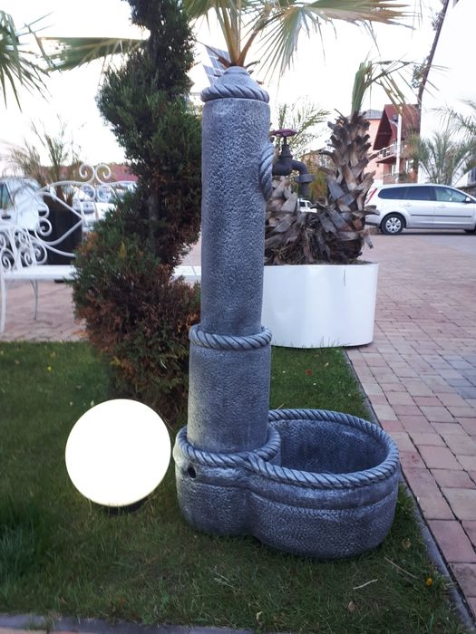 Pompa apa din beton/cismea beton (argintiu) pompa apa beton