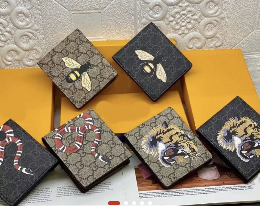 Portofel barbati Gucci GG Supreme-model Bee/Snake/Tiger-nou în cutie