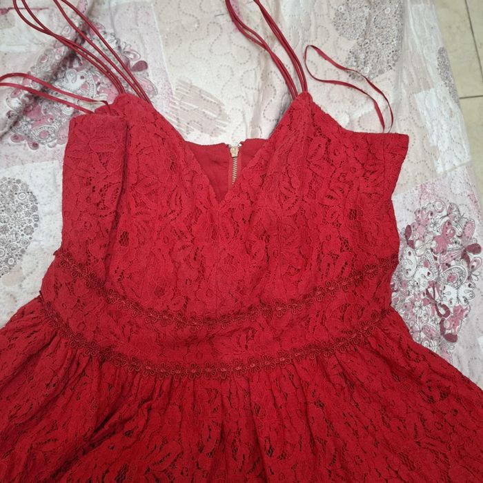 Къса рокля червена