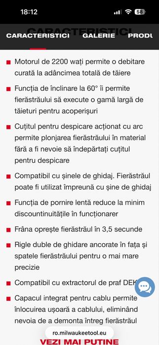 Fieastrau circular MILWAUKEE -nou