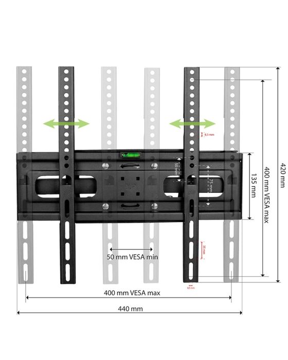 Suport TV de Perete, Pivotant, Universal, Diagonala 32”- 70”