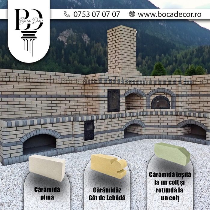 Cărămidă Preț Producător- pentru grătare, sobe,șeminee, terase,garduri