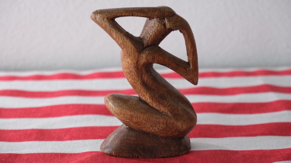 Wooden Hand Carved Woman Sculpture