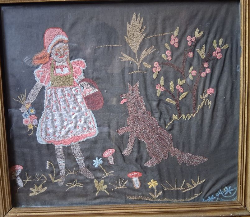 Много красиво пано Червената шапчица и Кумчо Вълчо