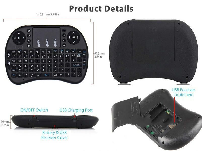 Tastatura Wireless telecomanda aer Mouse Touchpad pentru Smart TV