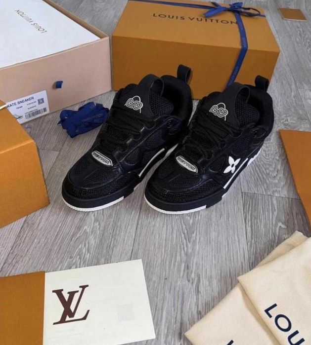 #SUMMER SALE# LV Trainers SKATE Negru Alb - Verificare Colet -