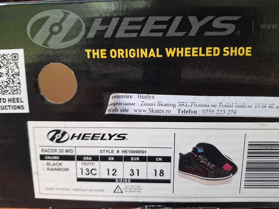 Adidași Heelys Original cu roți ,mărime 31 – stare foarte bună!