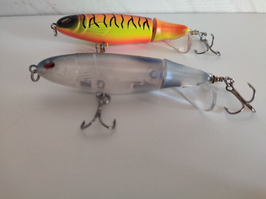 Voblere Whopper Plopper,vobler sinking si naluci soft cu jig fish head