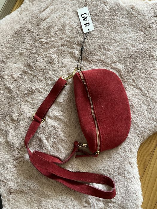 Чанта естествена кожа велур