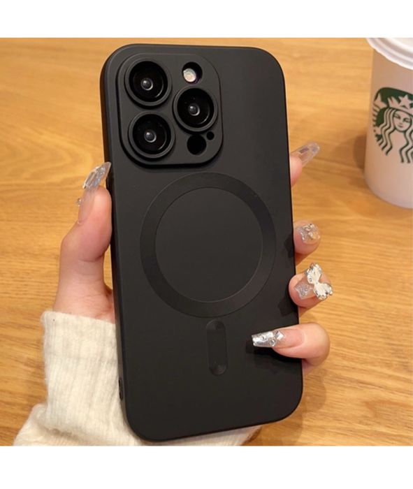 Iphone 16/17PRO/PLUS/MAX/AIR Husa Magsafe Tpu Neagra Full Camera Prote