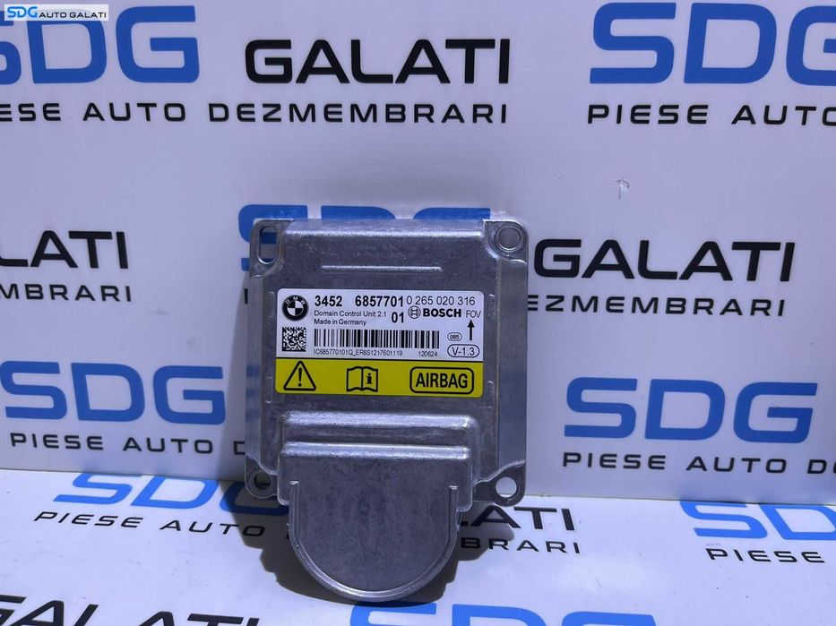 Unitate Modul Calculator Airbag - uri BMW Seria 3 F30 F31 F80 2011 - 2019 Cod 6857701 3452685770101 0265020316 [L3688]