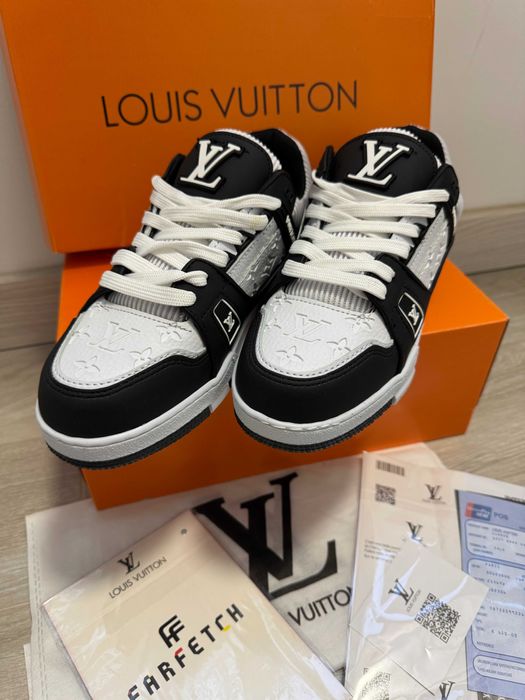 Adidasi Louis Vuitton Trainer Sneaker Black-White Produs Nou-Full Box