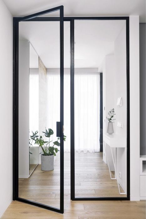 Раздвижные и распашные лофт двери под ключ