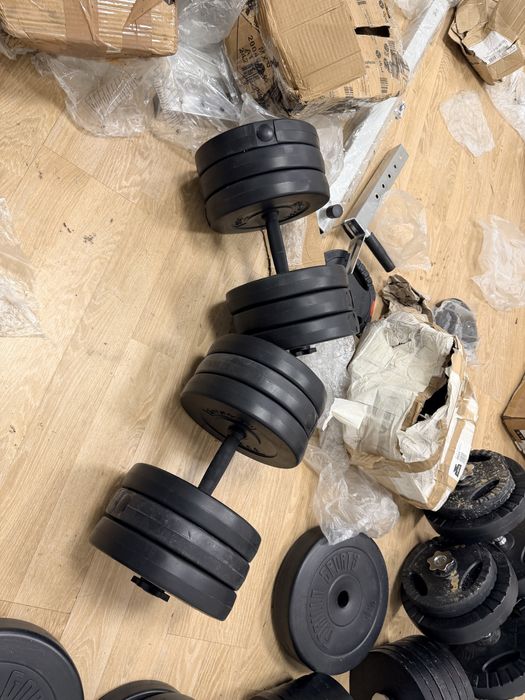 Gantere reglabile set 60 kg, 30 kg+30 kg=70 kg, Noi,Pret promo 450 lei