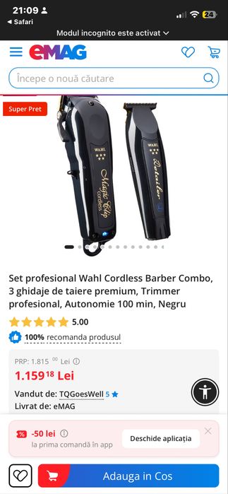 Trimmer profesional Wahl Detailer