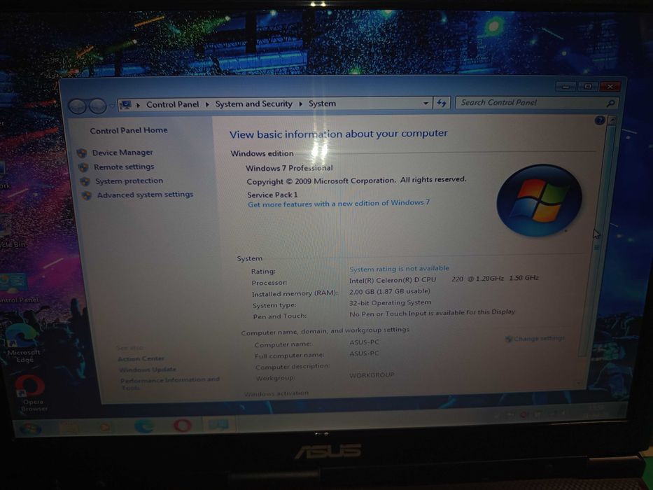 Laptop Asus X58C 2Gb RAM | 160Gb Hdd | Intel celeron 220