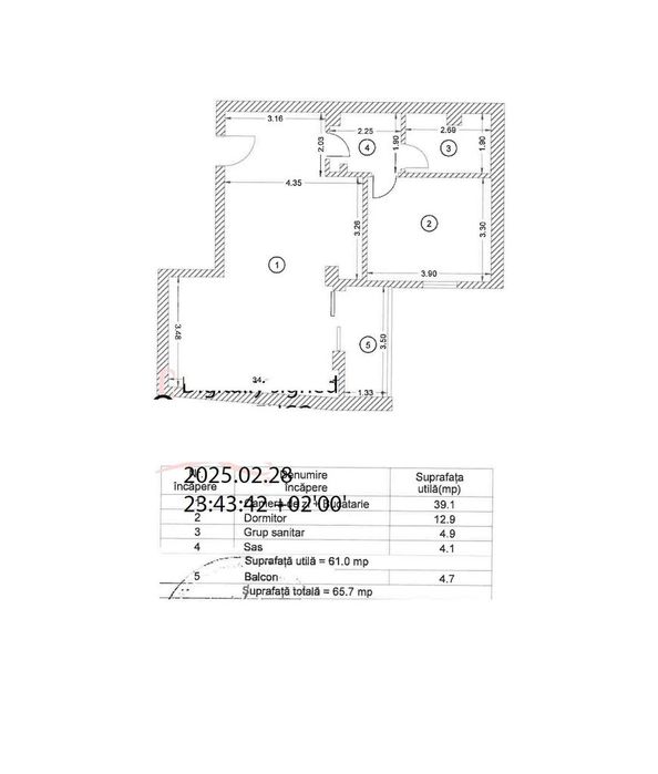 Tribunal Bulevardul Unirii bloc Boutique apartament tip 2 camere 2025