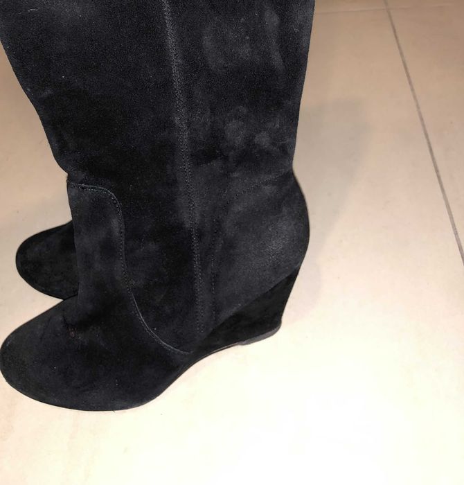 Cizme Zara, piele intoarsa, stare f. buna, mar. 38