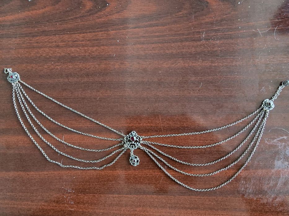 Colier rar, de colectie vintage  argint , granat