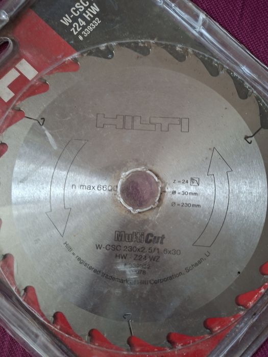 disc de fierăstrău circular pentru lemn HILTI MultiCut modelul W-CSC 230x30  z24