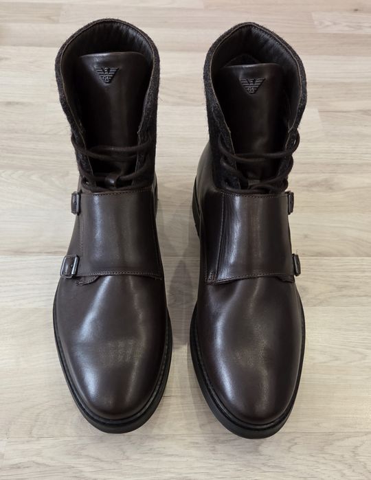 Мъжки боти естествена кожа Armani Jeans