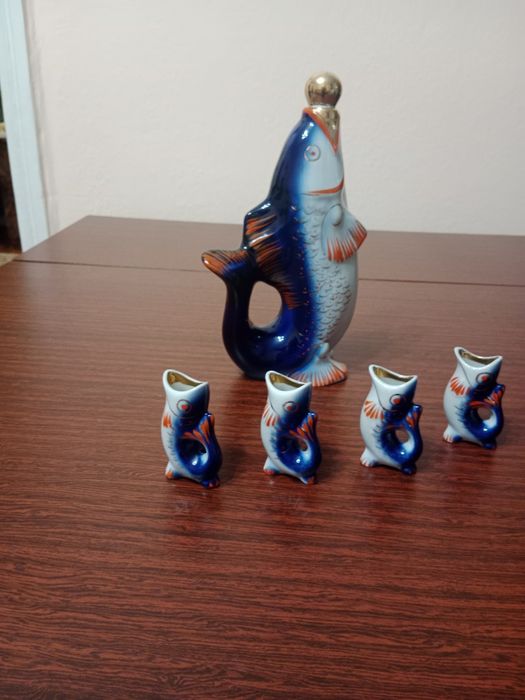 Фарфоровые рыбки для коньяка